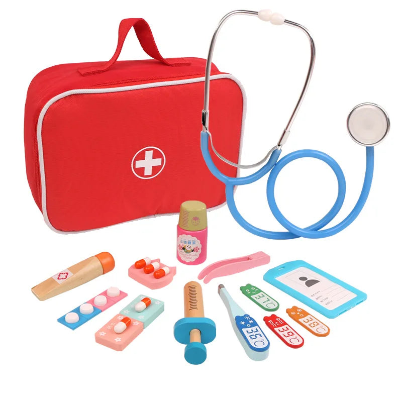 Wooden Pretend Play Doctor Set – Educational Medical Kit for Kids (3yrs +)