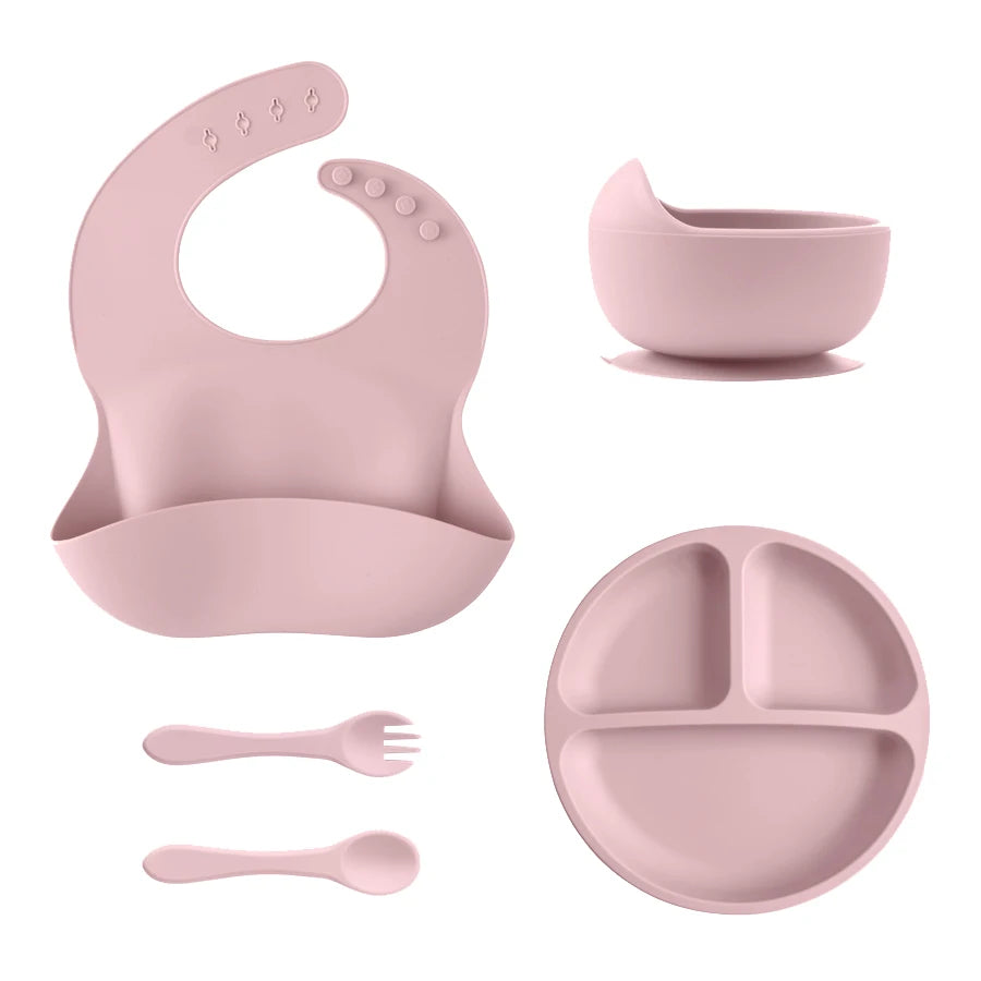 5-Piece Baby Silicone Feeding Set