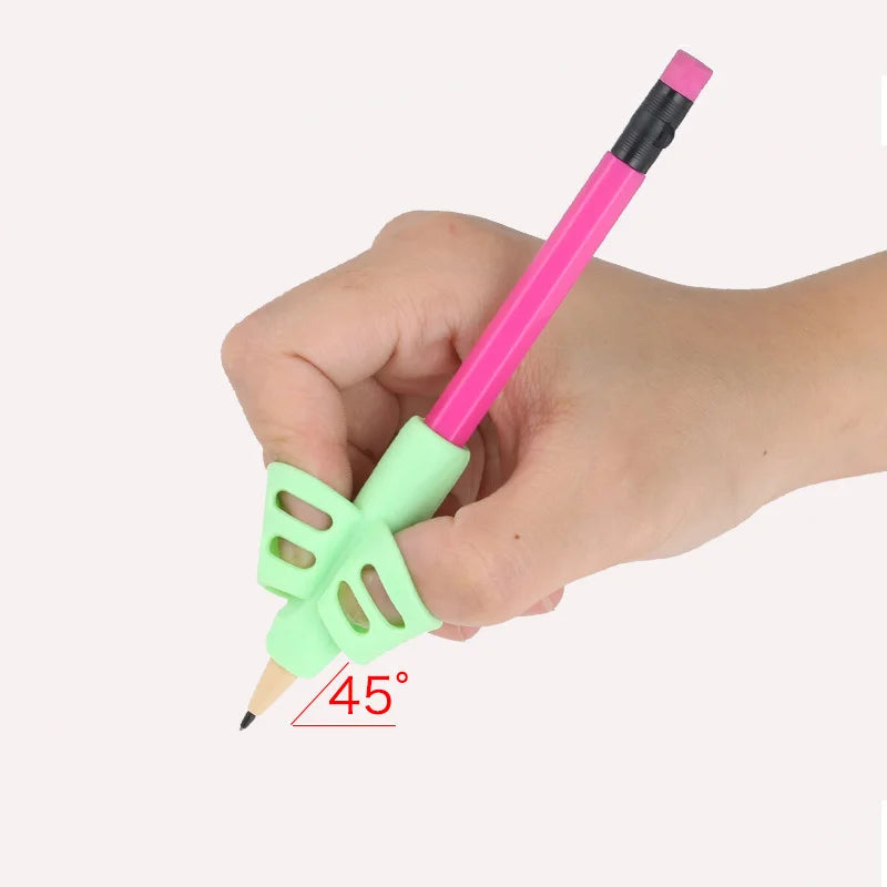 3 Piece Soft Silicone Pencil Grips – Two-Finger Writing Training & Correction Tool