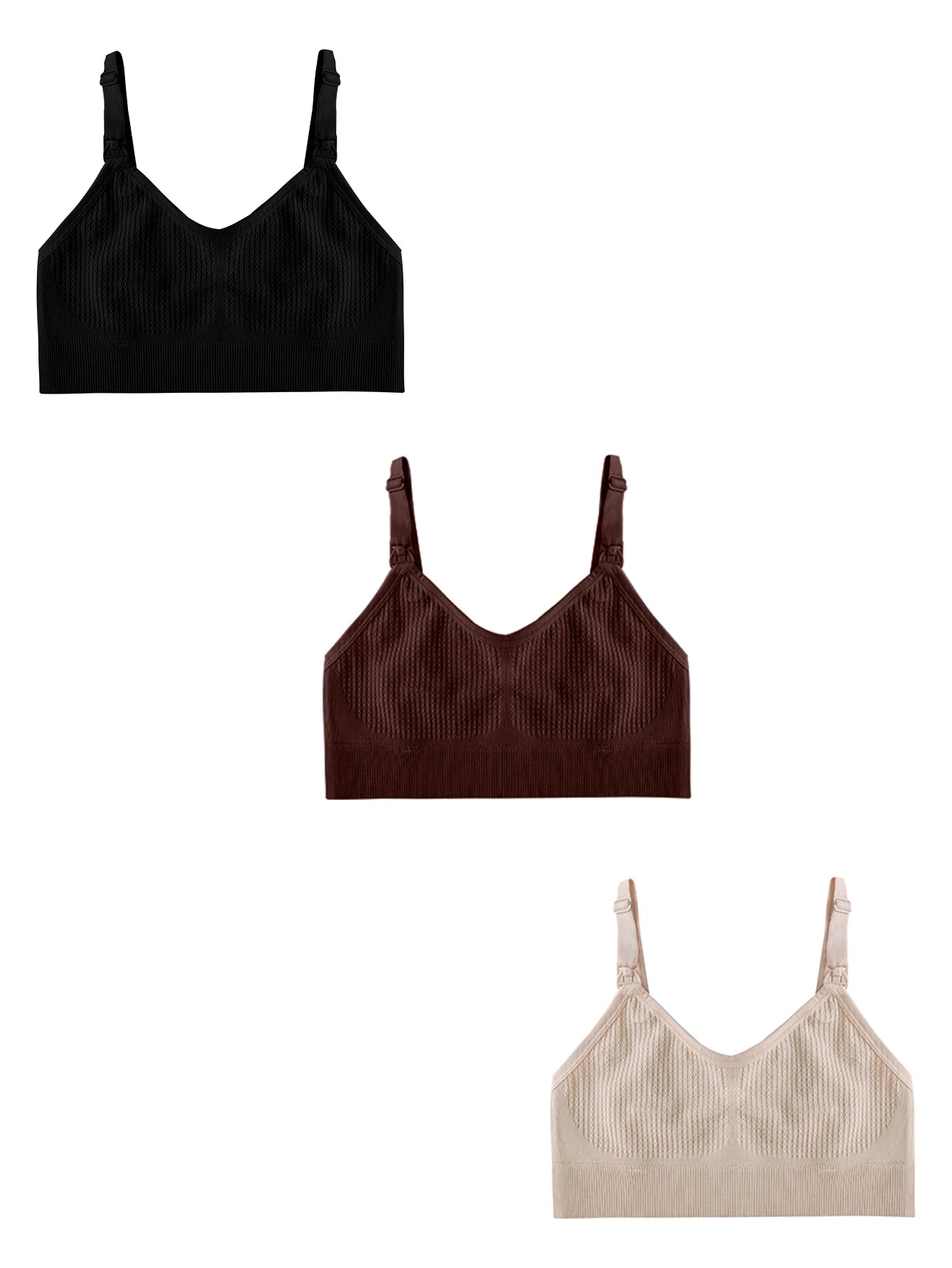 3-Piece Breastfeeding Bra Set