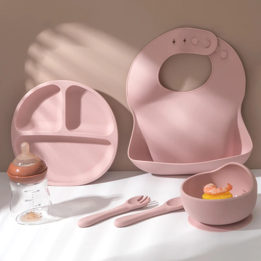 5-Piece Baby Silicone Feeding Set