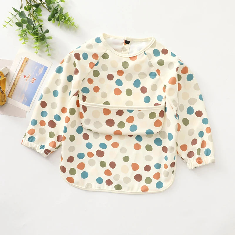 Waterproof Long-Sleeve Baby Feeding Apron