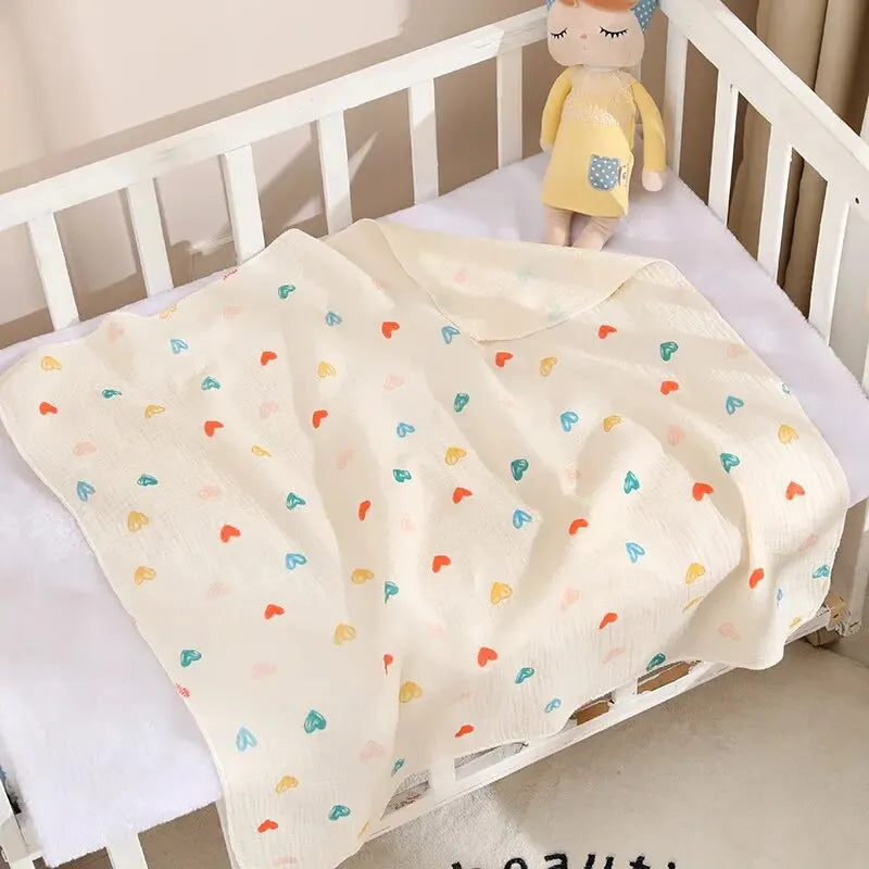 Cotton Muslin Baby Swaddle Blanket