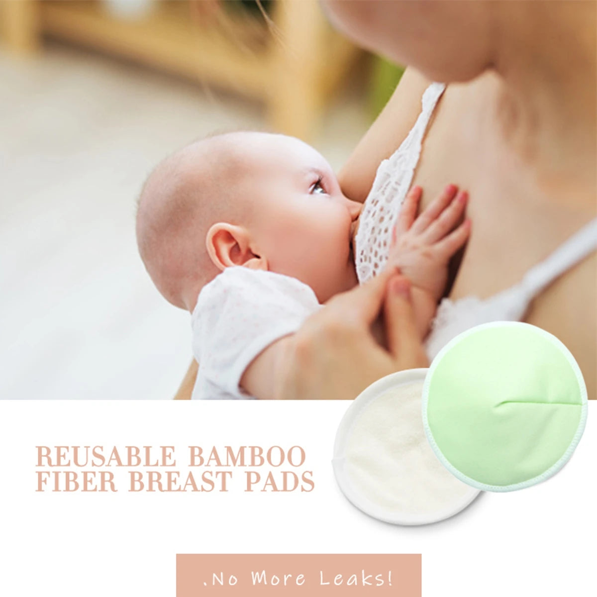 2-Piece Organic Bamboo Nursing Pads