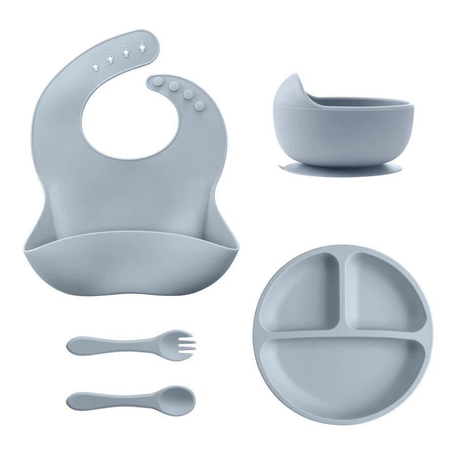 5-Piece Baby Silicone Feeding Set