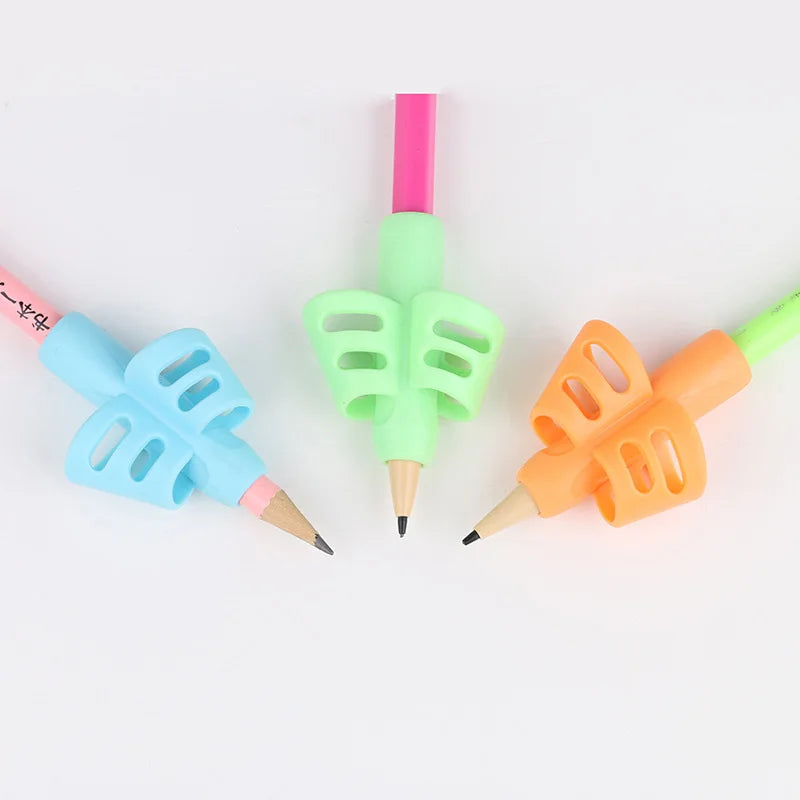 3 Piece Soft Silicone Pencil Grips – Two-Finger Writing Training & Correction Tool