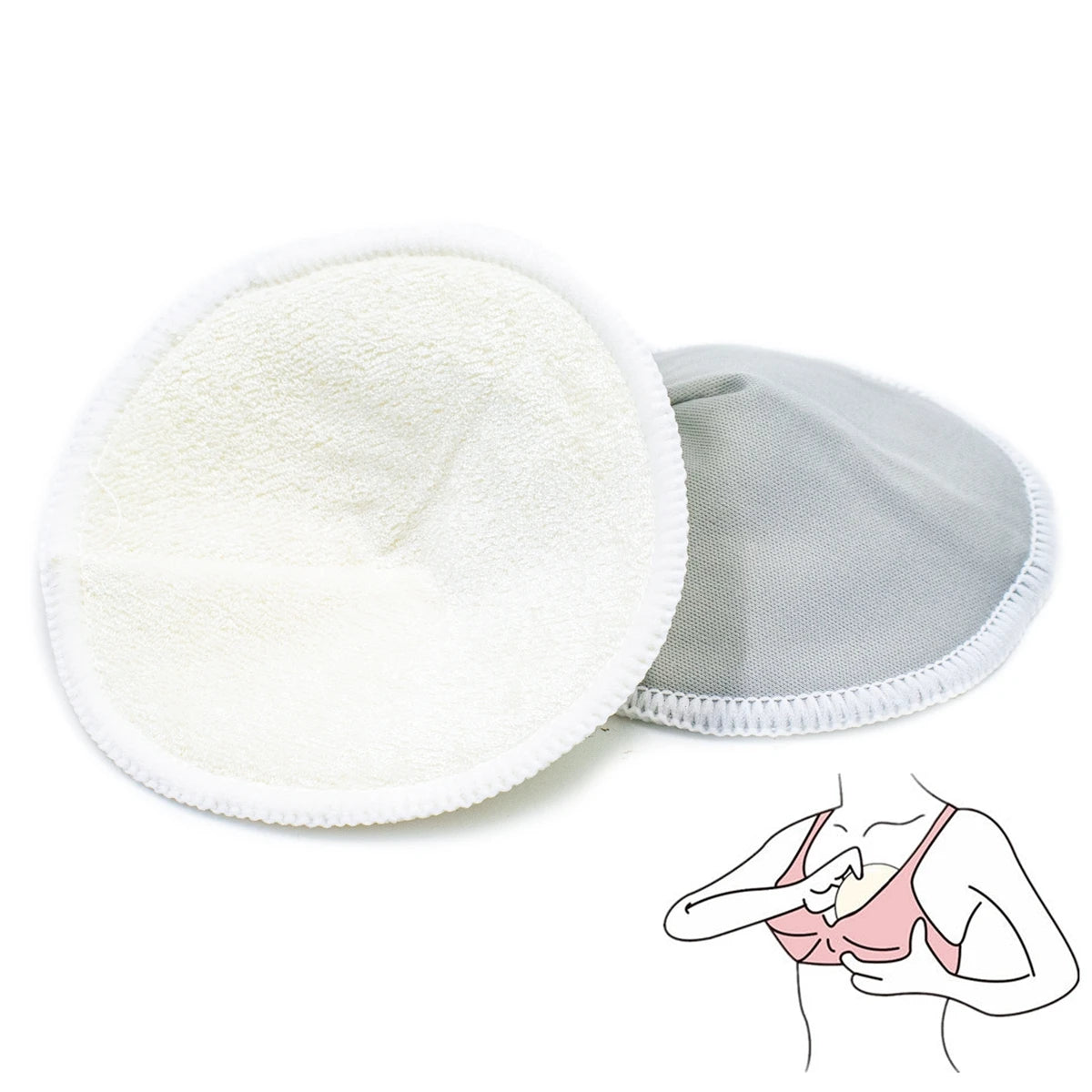 2-Piece Organic Bamboo Nursing Pads