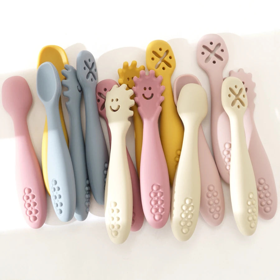 3-Piece Silicone Baby Utensils Set