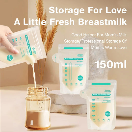 Dr. Isla 100PCS 150ML Breast Milk Storage Bags – BPA-Free & Leak-Proof