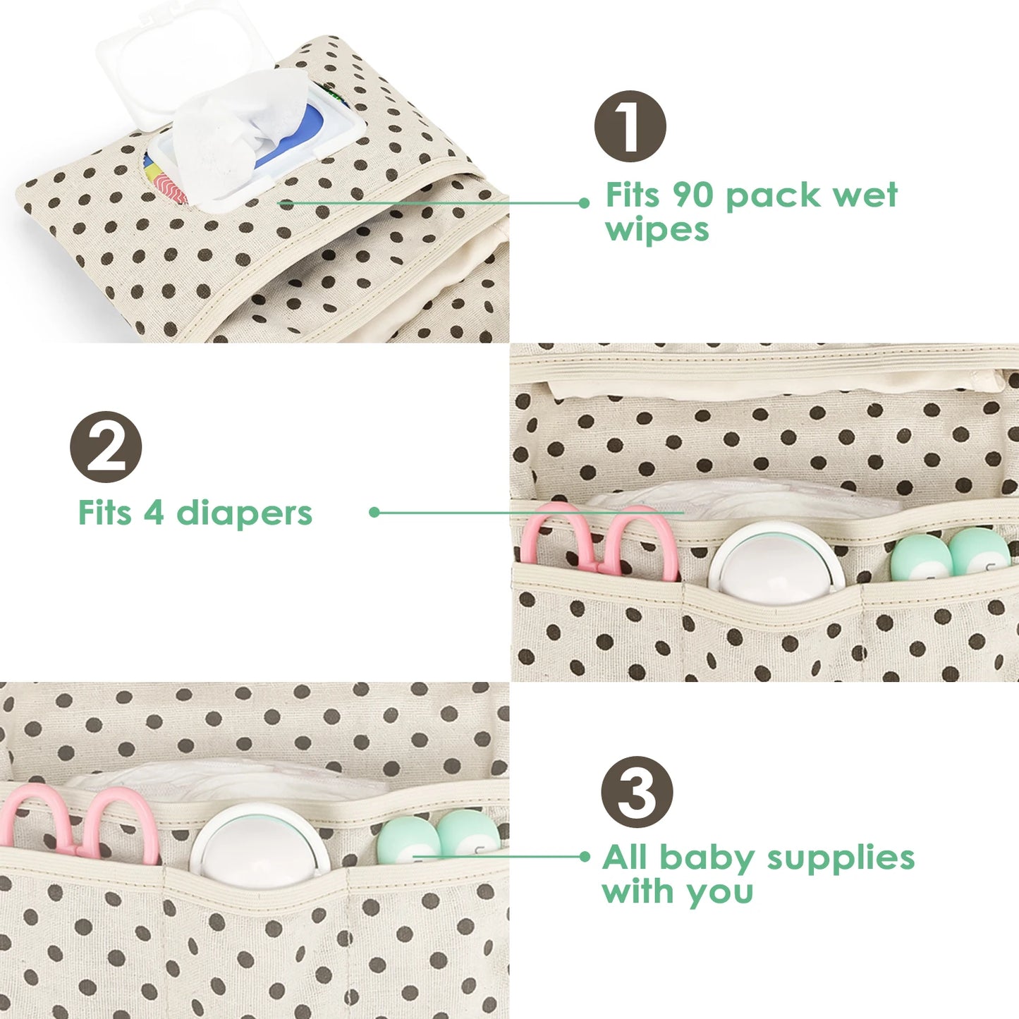 Portable Baby Bag Organiser – Compact & Foldable Travel Essential