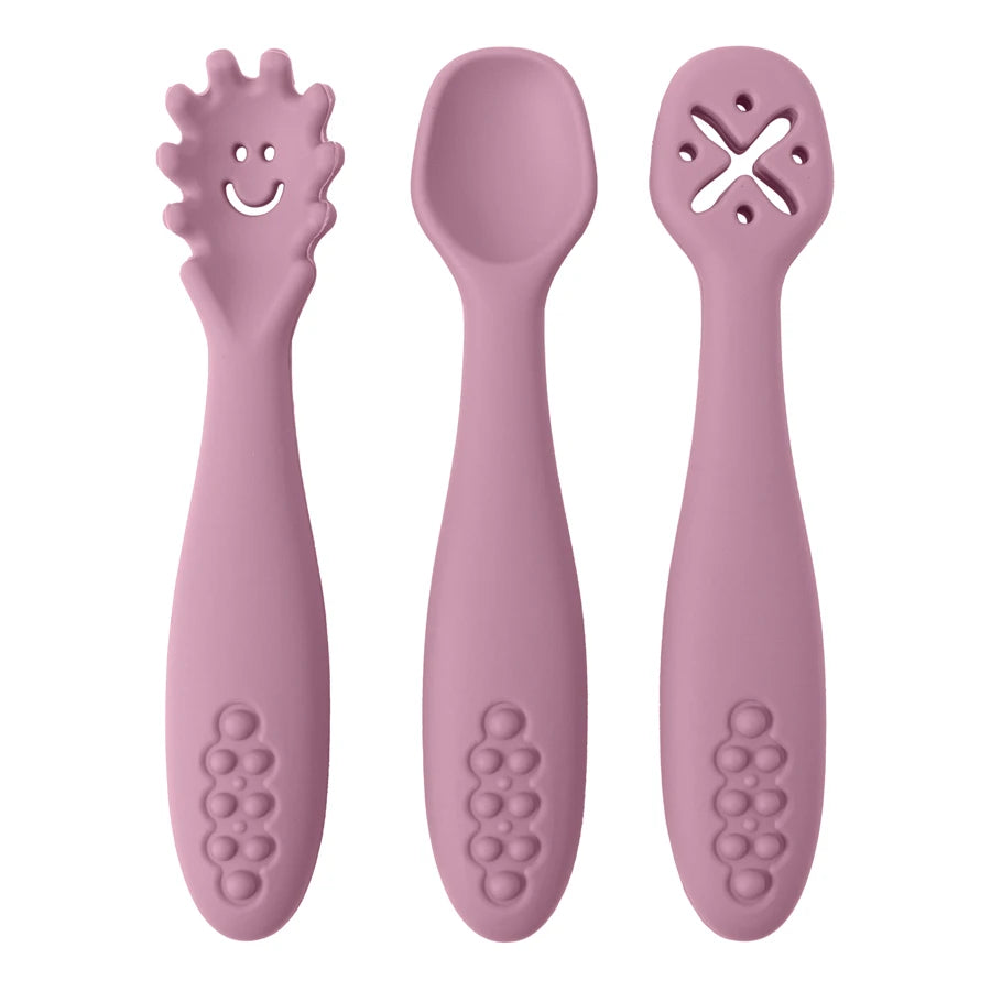 3-Piece Silicone Baby Utensils Set