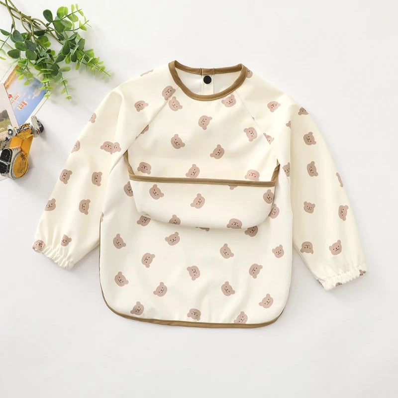 Waterproof Long-Sleeve Baby Feeding Apron