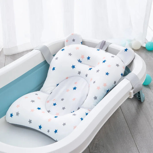 Portable Infant Bath Tub Pad – Non-Slip Air Cushion for Newborn Safety & Comfort