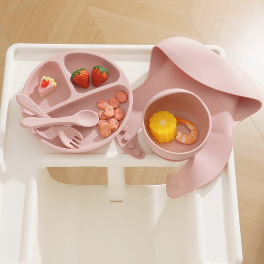 5-Piece Baby Silicone Feeding Set