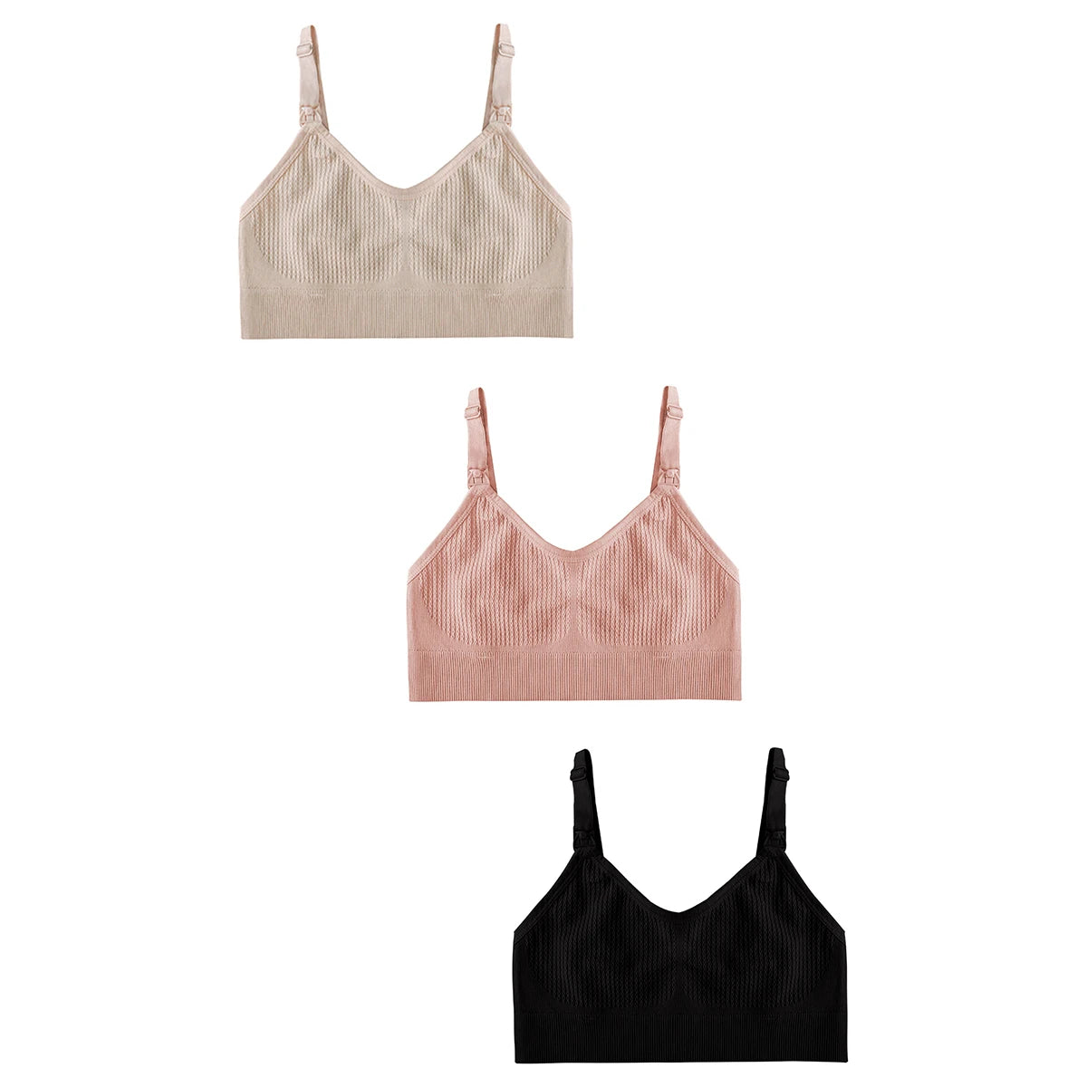 3-Piece Breastfeeding Bra Set