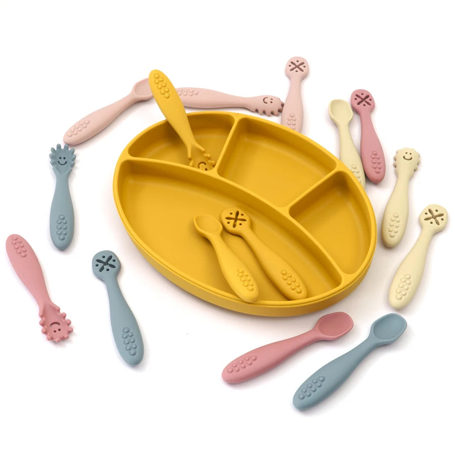 3-Piece Silicone Baby Utensils Set