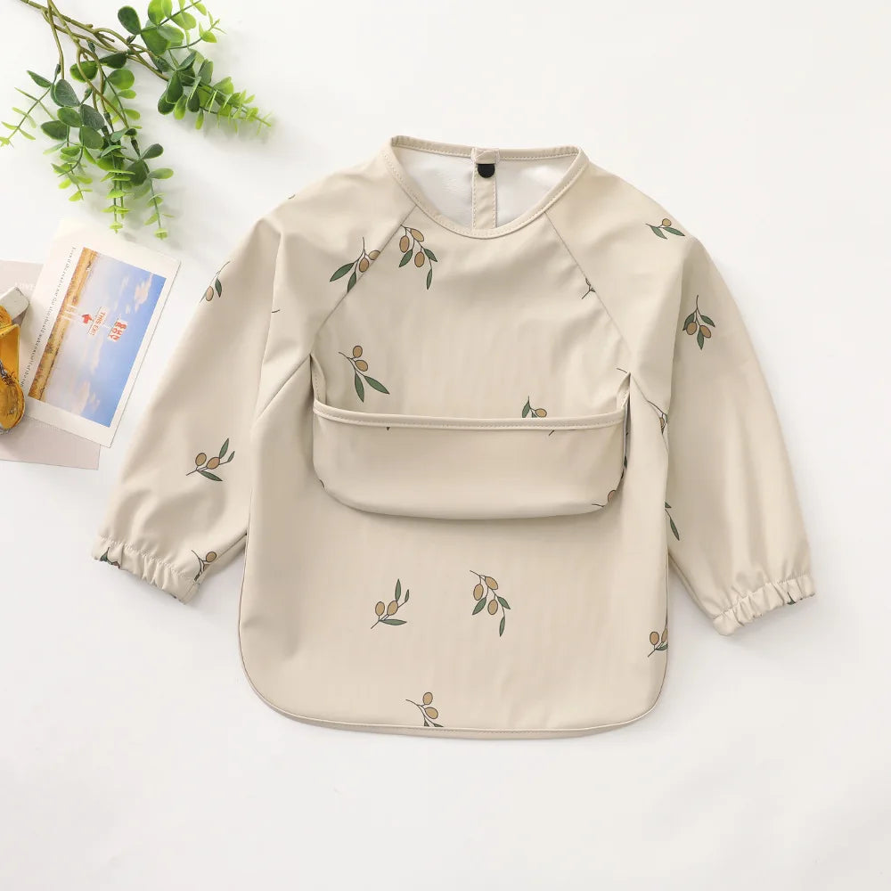 Waterproof Long-Sleeve Baby Feeding Apron