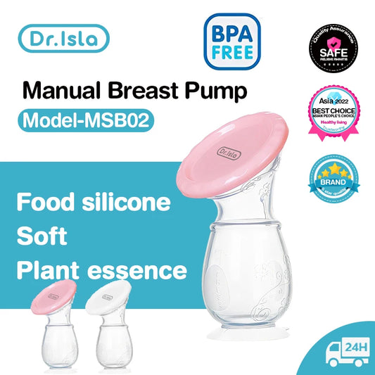 Dr.isla Manual Breast Pump – Silicone Breast Milk Collector