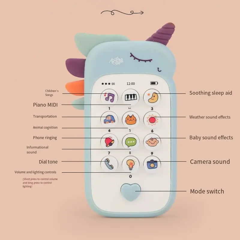 Baby Musical Phone Toy – Interactive Sound & Teether for Early Learning