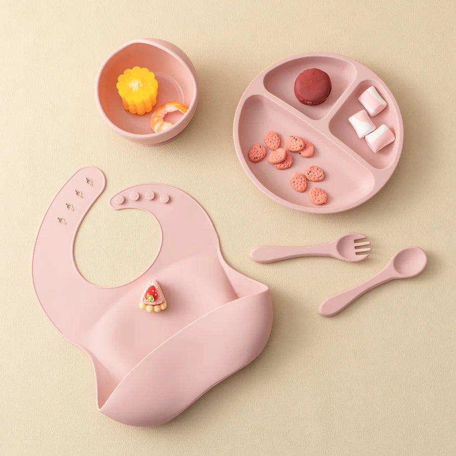 5-Piece Baby Silicone Feeding Set