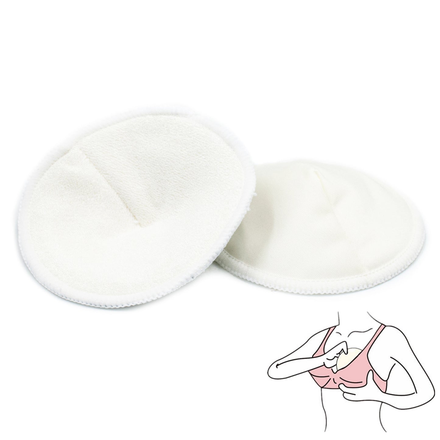 2-Piece Organic Bamboo Nursing Pads