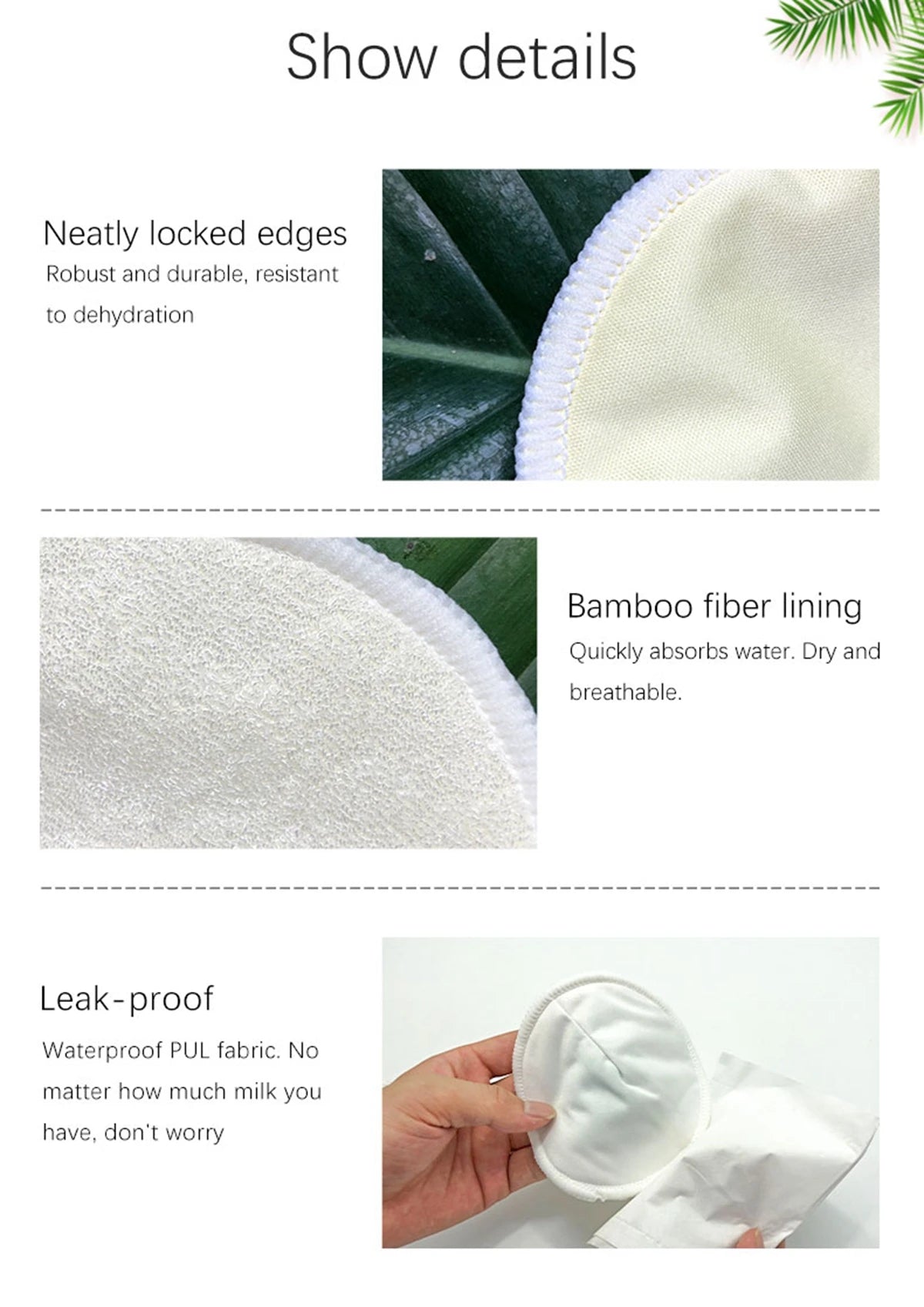 2-Piece Organic Bamboo Nursing Pads