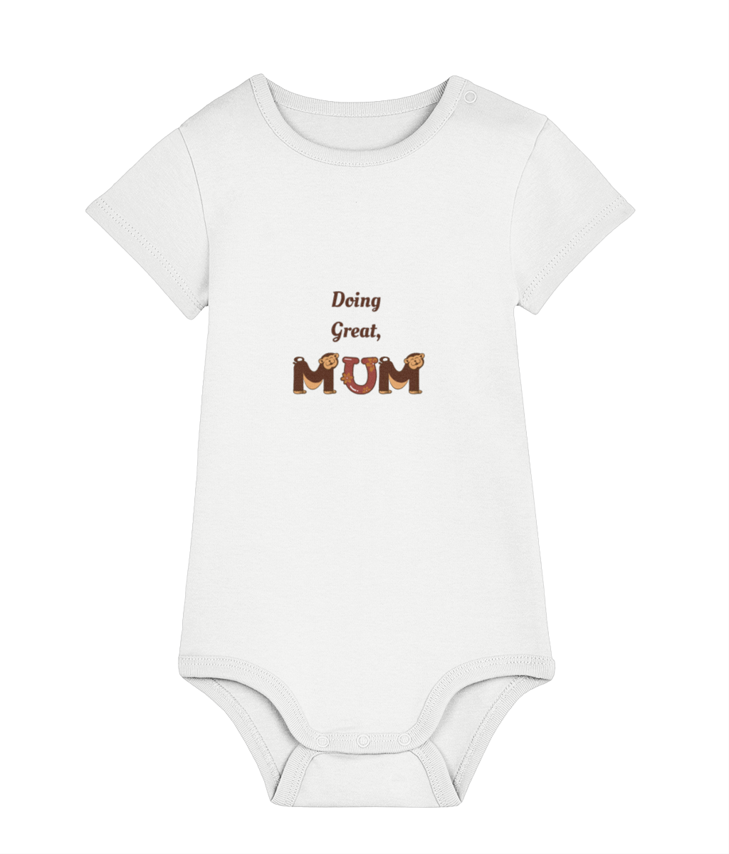 Doing Great Mum organic cotton baby bodysuit – TamieTots UK

Gentle slogan babywear made from 210gsm premium organic cotton

New mum gift bodysuit with positive message – unisex fit