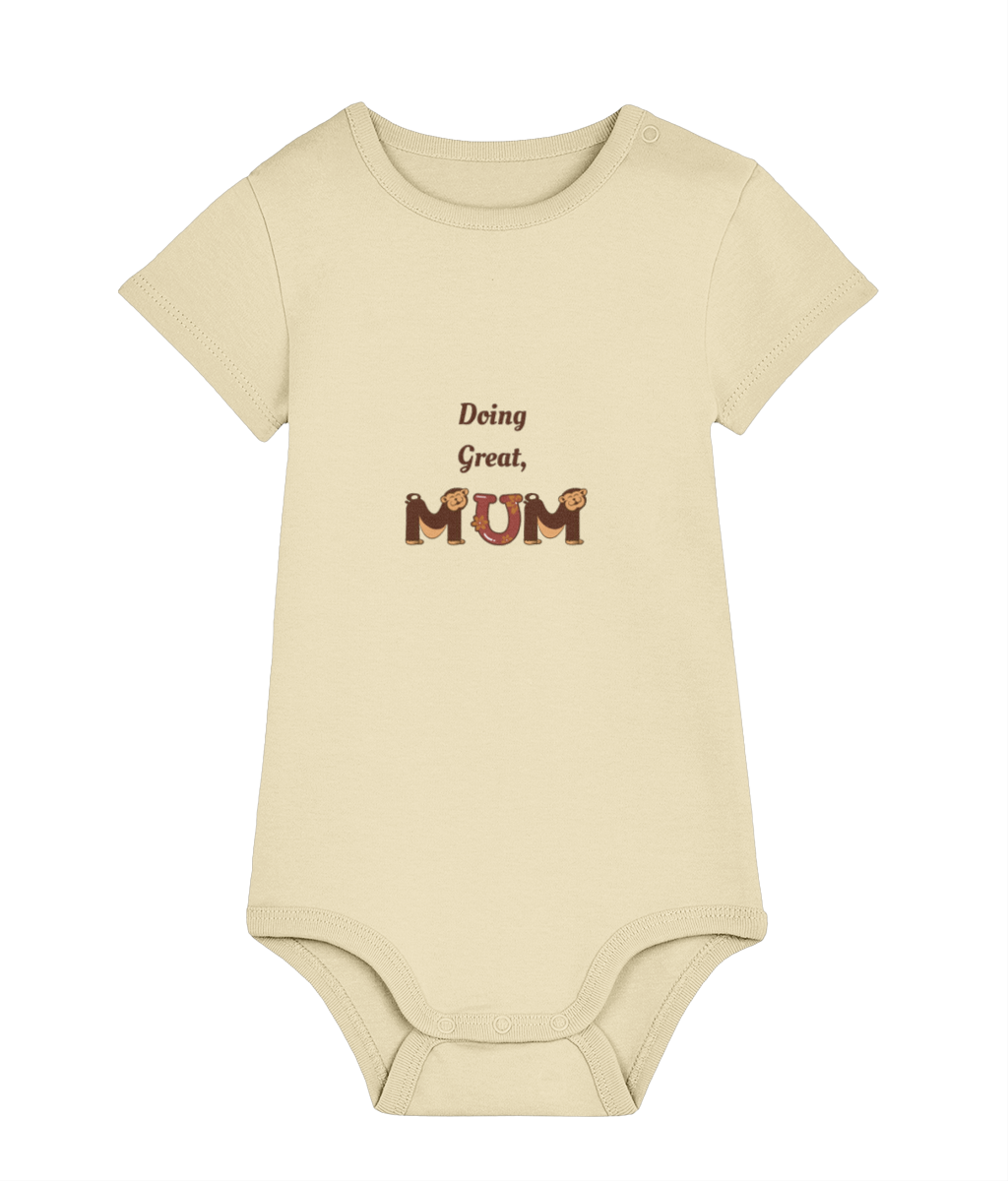 Doing Great Mum organic cotton baby bodysuit – TamieTots UK

Gentle slogan babywear made from 210gsm premium organic cotton

New mum gift bodysuit with positive message – unisex fit